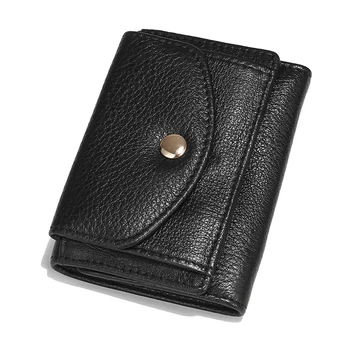 

Female Coin Purse Genuine Leather Short Wallet Women Fashion Coin Purse Portable Wallet Mini Clutch Bag ultra-thin Girl Purse