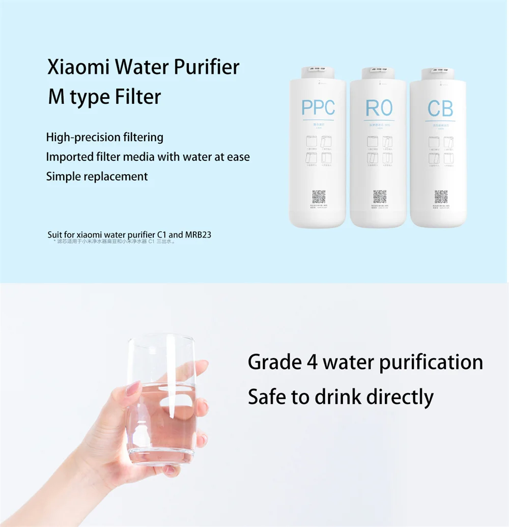 Original Xiaomi Water Purifier Filter PPC Composite Filter for C Water