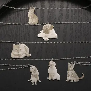 

Custom Photo Necklace for Dog Owner Personalized Engraved Picture Necklace Pet Photo Pendant Gift for Dog Lover Gift