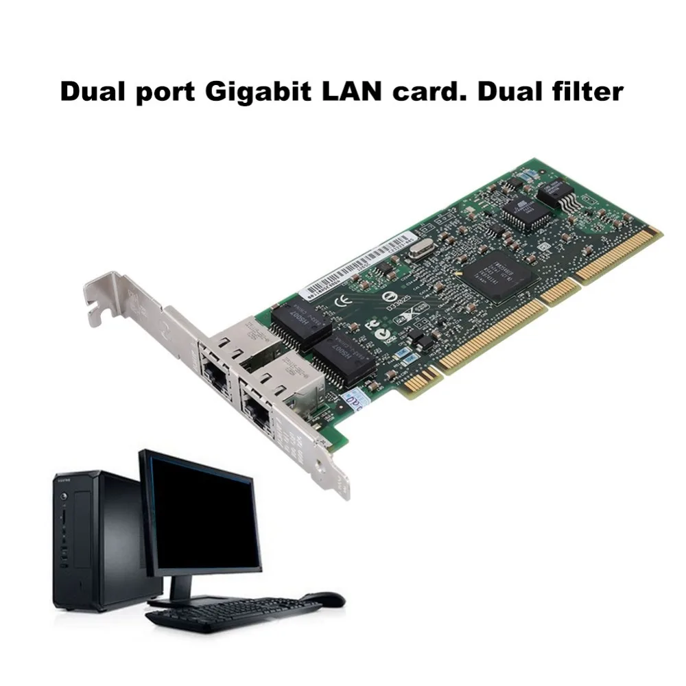 Для Intel 82546EB 8492MT двухпортовый PCI Gigabit Серверная сетевая карта 1000 Мбит/с