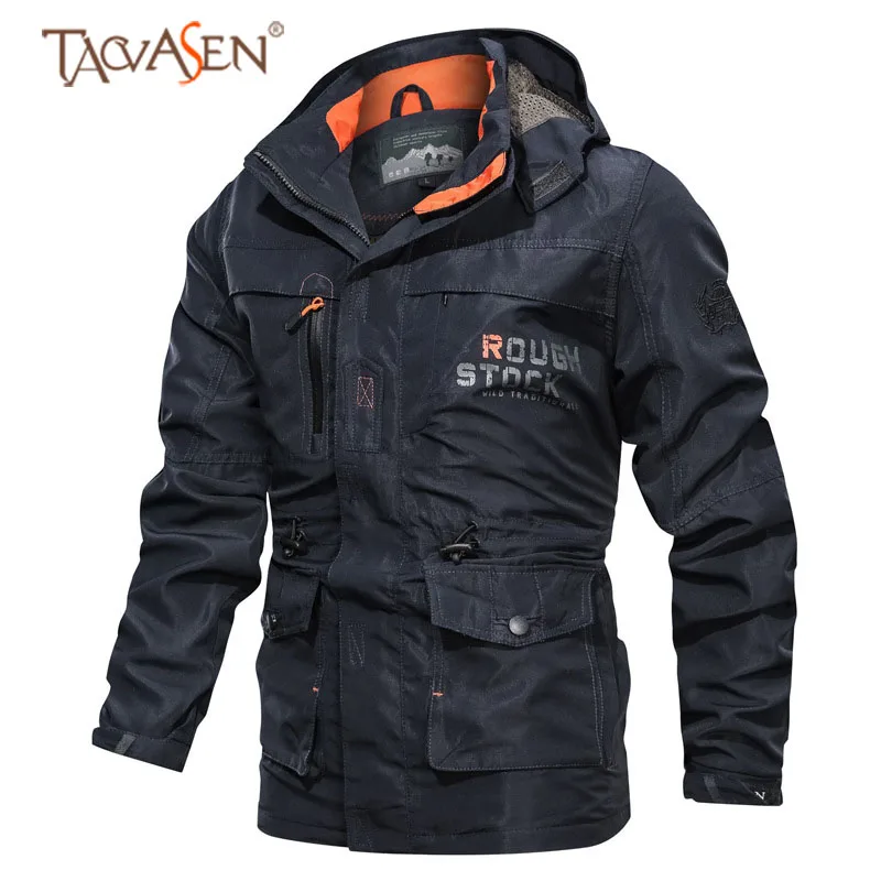 

TACVASEN Tactical Jacket Military Army Jackets Men Safari Travel Jacket Outdoor Hunting Jacket Thin Multi-pocket Hiking Jackets