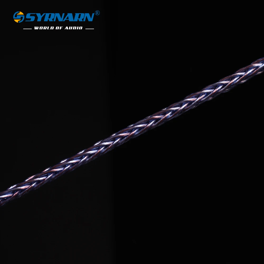8 ھ ̾ ̺ 26AWG ܰ  OD:4.8mm 뷱 ׷̵ ̾ ̾,  DIY MMCX  ̺