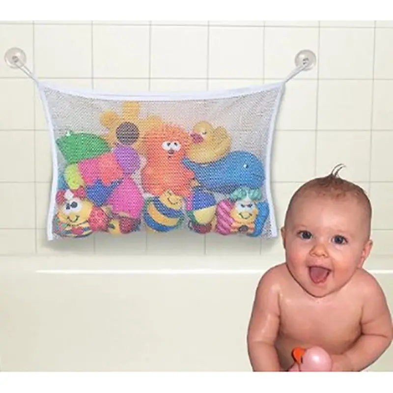 Kids Baby Bath Time Toy Tidy Storage Bag Holder Suction Cup Mesh Organiser Net * 