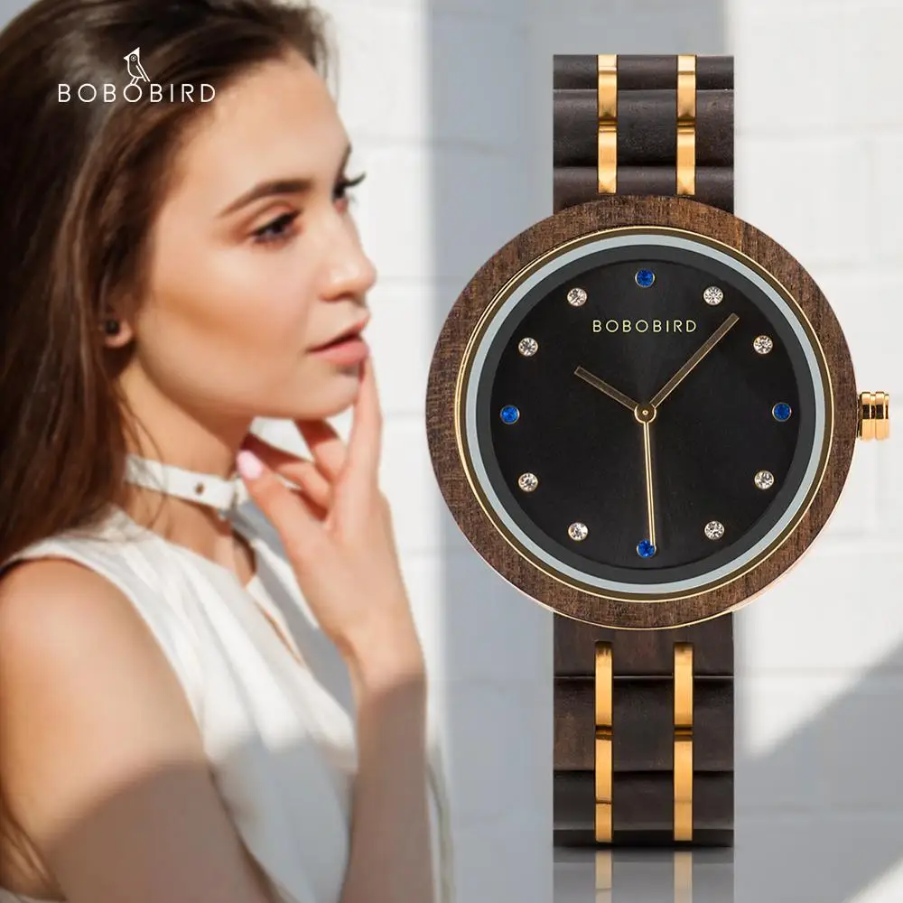 BOBO BIRD Wood relogio feminino Женские кварцевые наручные часы фирменные роскошные