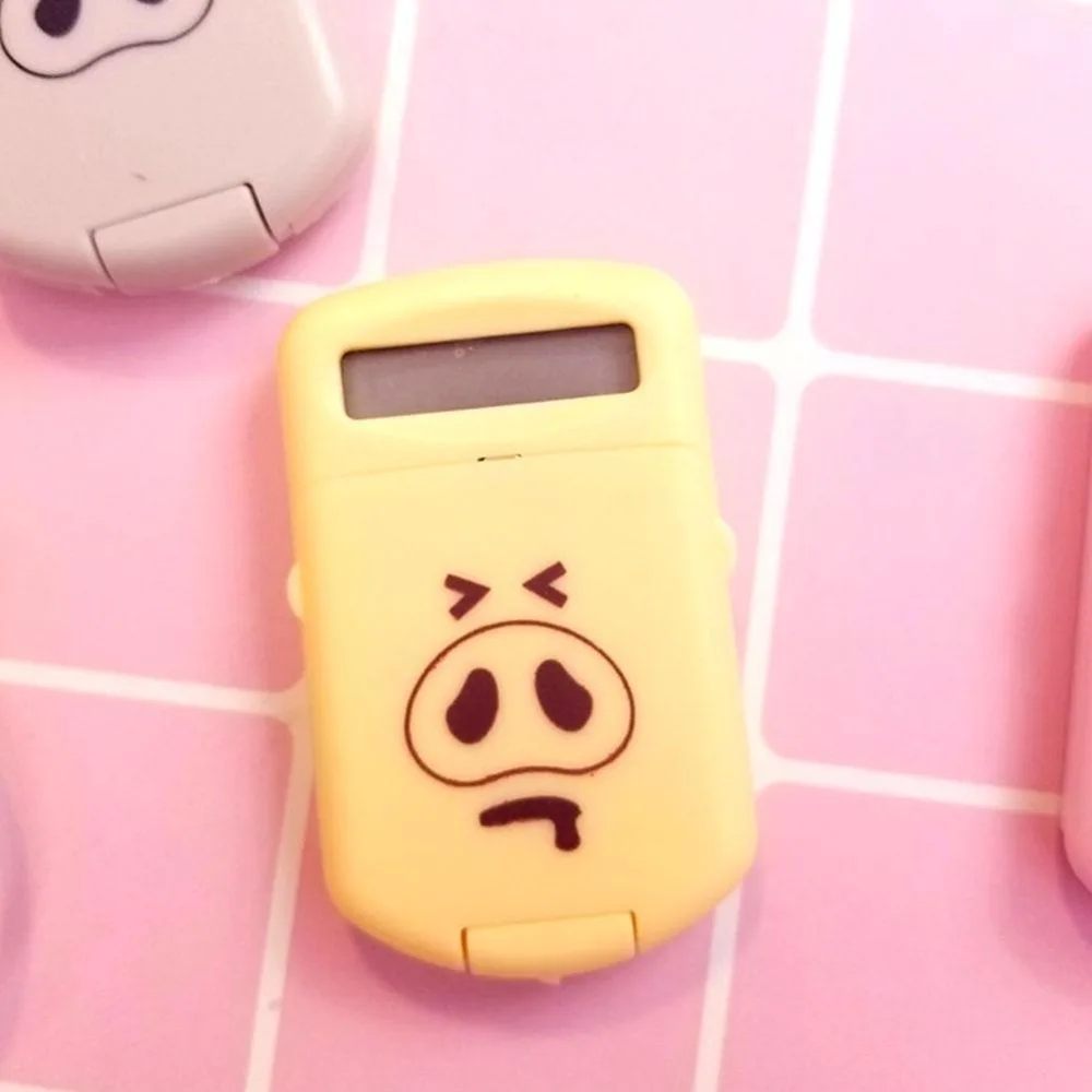Портативный kawaii калькулятор карманный размер 8 цифр дисплей мультфильм мини ультра-тонкий Кнопка батарея милый калькулятор школьные принадлежности