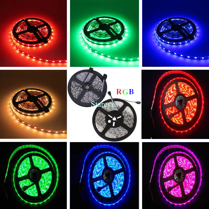 Светодиодная лента RGB SMD 5050 60 светодиодов/м 30 комплектов 5 м 300 светодиодов 12 в пост.