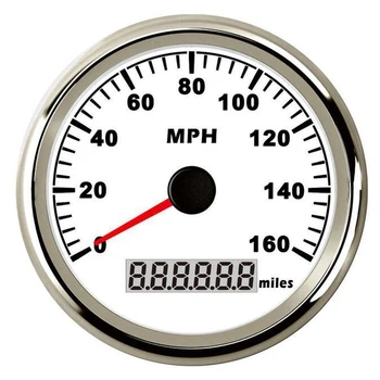 

Universal 85mm GPS Speedometer 0-160 MPH Waterproof Speed Meter Gauge For Car Truck Motorcycle ATV Odometer With Red Backlight