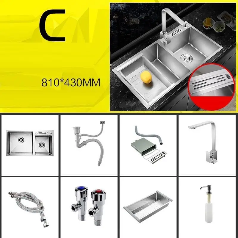 MODEL W Lavello нержавеющая сталь Gootsteen Evier Afwasbak Lavandino Cucina Cuba Pia Cozinha Lavabo De Cocina Fregadero кухонная раковина - Цвет: MODEL W