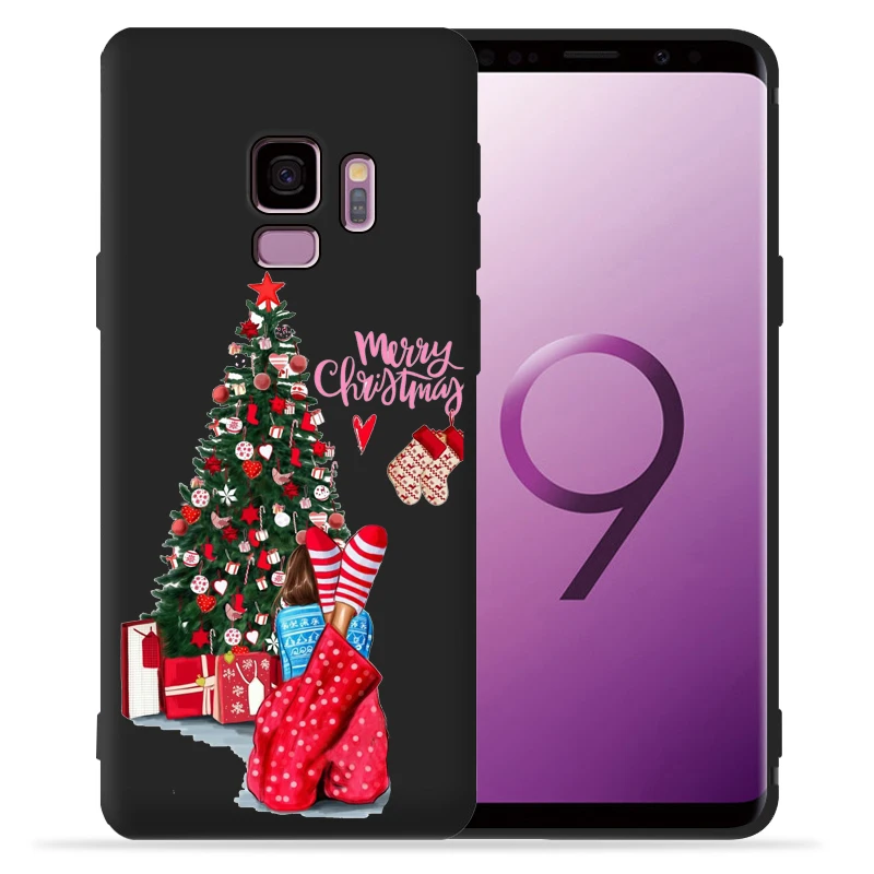 Модный чехол для телефона с рождественской елкой для девочек samsung Galaxy S9 S8 S10 Plus S7 S6 Edge S10 Lite Note9 8 10 Pro, чехол Etui - Цвет: 06
