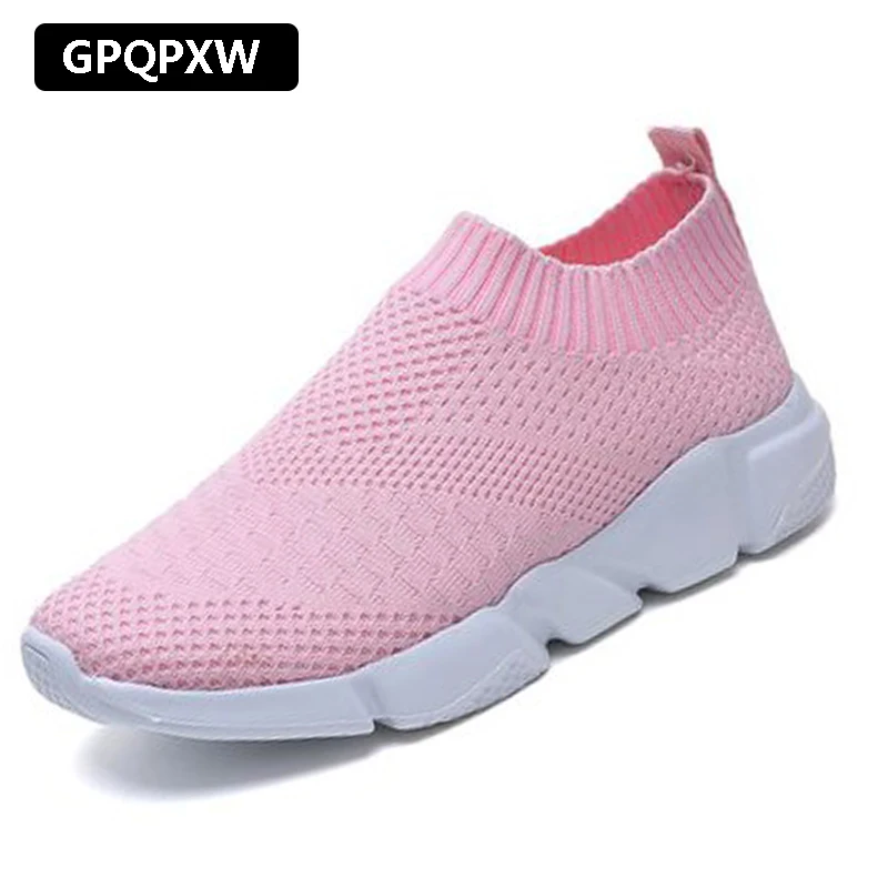 

shoes woman 19 Sneakers Vulcanized Shoes Sock Summer Slip On Flat Shoes Women Plus Size Loafers Walking Flat zapatos de mujer