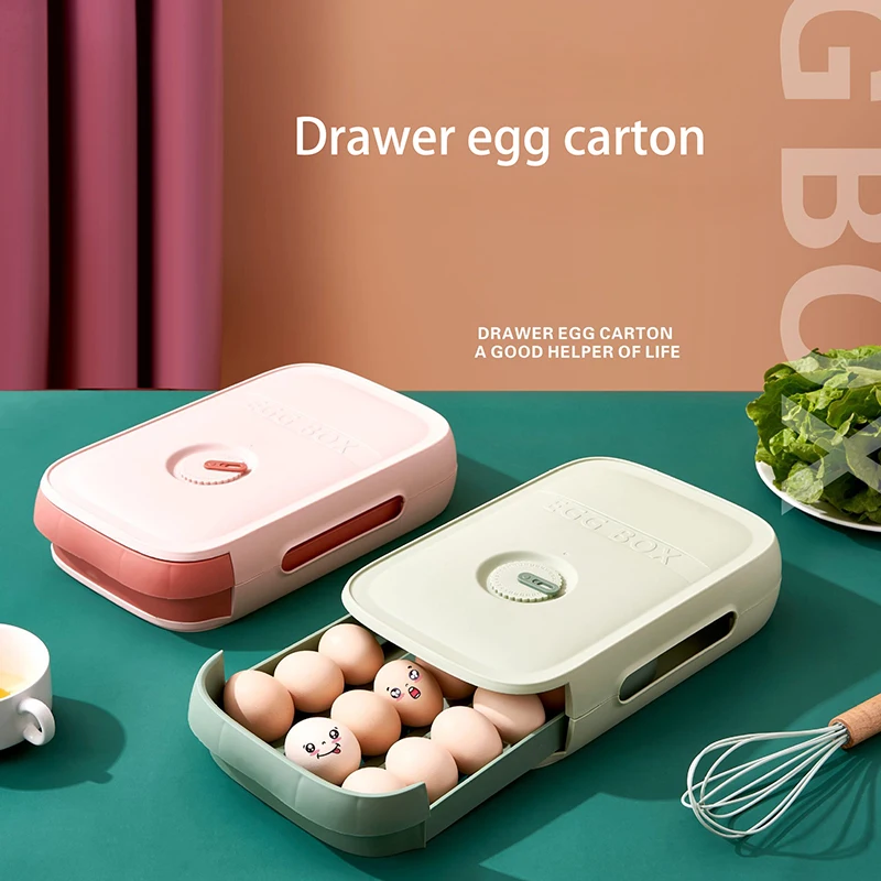 The New Drawer Type Egg Storage Fridge Box Kitchen Stackable Portable Plastic Eggs Container Organizer Kitchen Tools 1