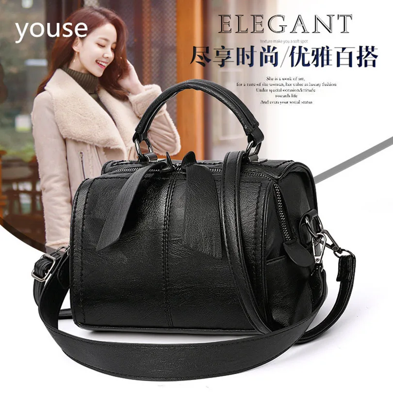 

2020 new elegant one shoulder women's bag European and American fashion soft PU women's bag women's handbag messenger bag