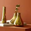 Ceramic Vase for Dried Flower, Small Bottle, Table Decoration, Arrange Flowers, Film Props, Gold Charger, Luxury 3