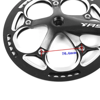 

YASITE 52T Aluminum Alloy Single Speed bicycle Crank Chain wheel Folding Bicycle CNC Shield Square Hole Tooth Plate Chainwheel