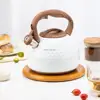 3L Stainless Steel Whistling Tea Kettle Stovetops Enamel Food Grade Tea Pot With Heat-Proof Handle For Gas Induction Cookers 1