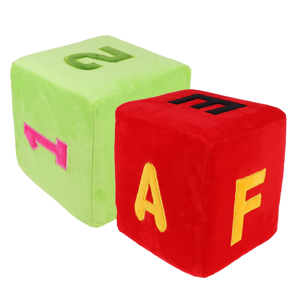 Creative Foam plush pillow Large Stuffed Dice Toy 20cm Length for Playing Teaching Materials D