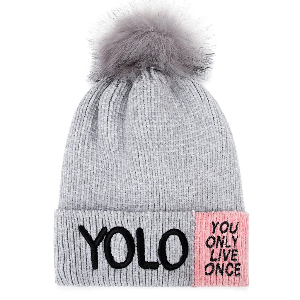 Knitted Real Fur Hat Real Raccoon Fur Pompom Hat Winter Women Hat beanie for women Soft Warm Female Fur Cap