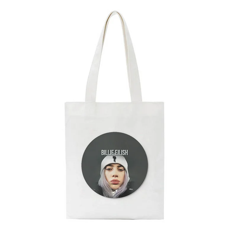 Сумка через плечо с принтом Billie Eilish, забавные сумки Harajuk на шнурке, сумка, рюкзак в готическом стиле, в стиле хип-хоп, уличная новая женская сумка, кошелек - Цвет: 3821