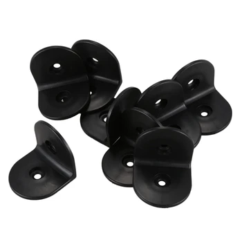 

Practical Boutique 50mmx50mm Plastic L Shaped Right Angle Corner Brace Brackets 8 Pcs