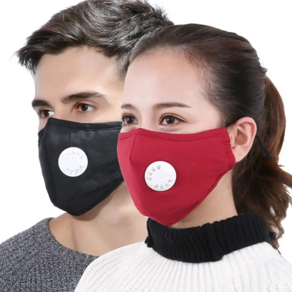 

Cotton Mouth Mask Anti Dust with Filter Windproof Face Masks Care Adult Cotton Mask breathing valve