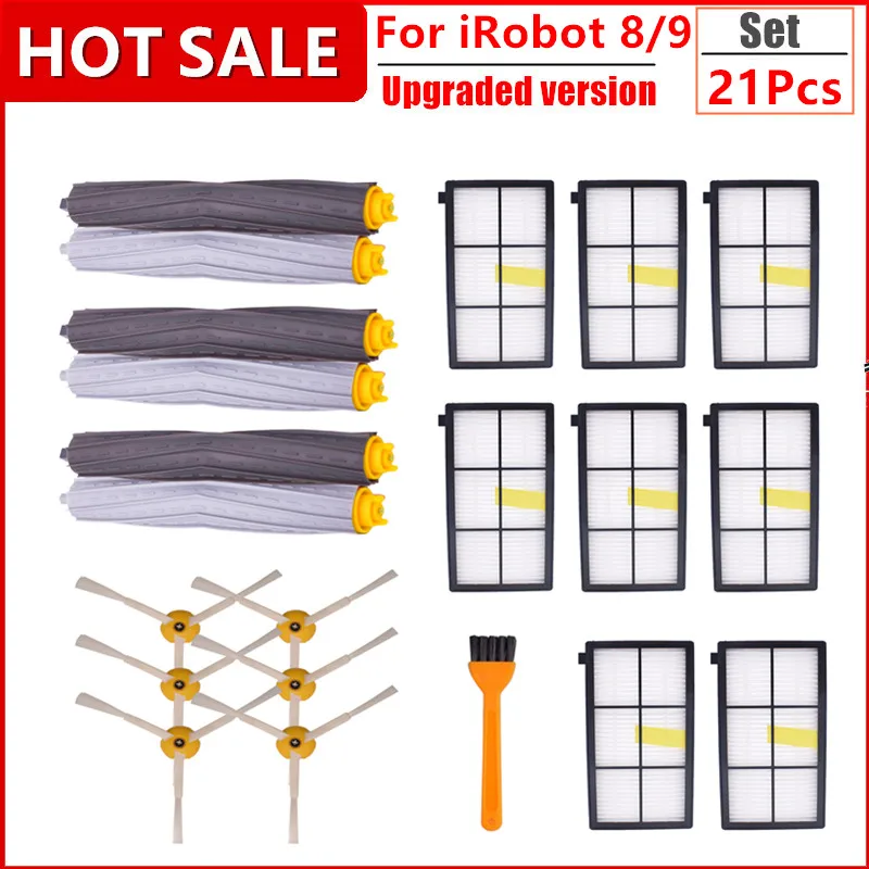 Kit de piezas para IRobot Roomba, set de elementos de la serie 800, 860, 865, 866, 870, 871, 880, 885, 886, 890, 900 y 960, incluye pinceles y filtros, diseñado para recoger la suciedad