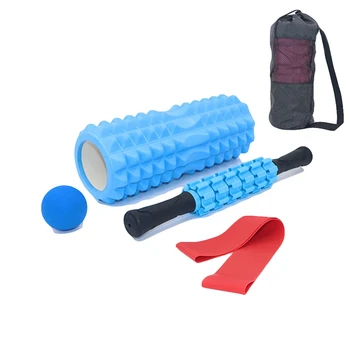 

Fitness Pilates Hollow Foam Column Massage Roller Massage Ball Stretch Elastic Belt Set Workout Muscle Relaxation Equipment