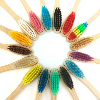 

12 pcs Environmental Bamboo Charcoal Toothbrush For Oral Health Low Carbon Medium Soft Bristle Wood Handle Toothbrush