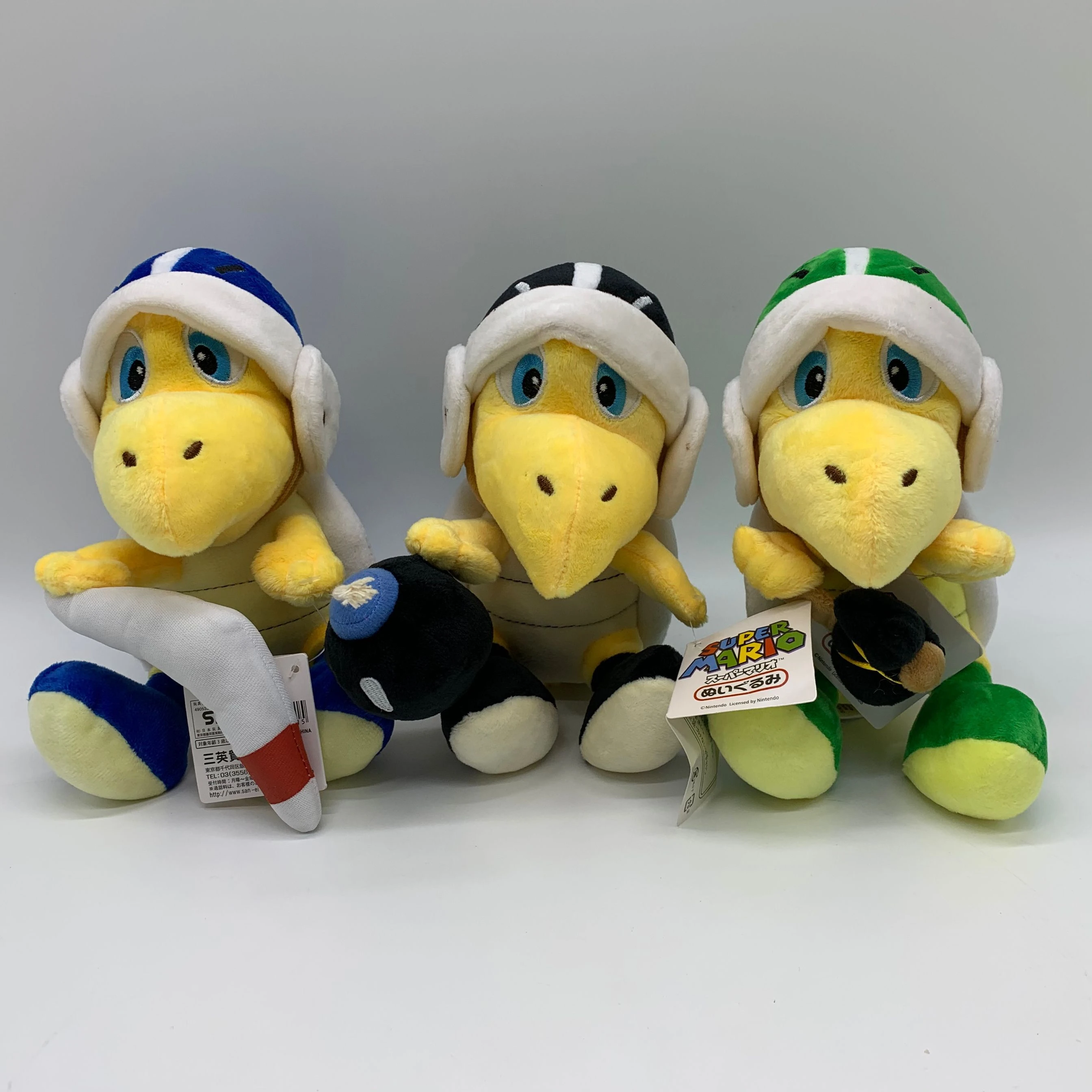 Super Mario Bomb Hammer Boomerang Bros Koopa Plush Toy Stuffed Doll 8