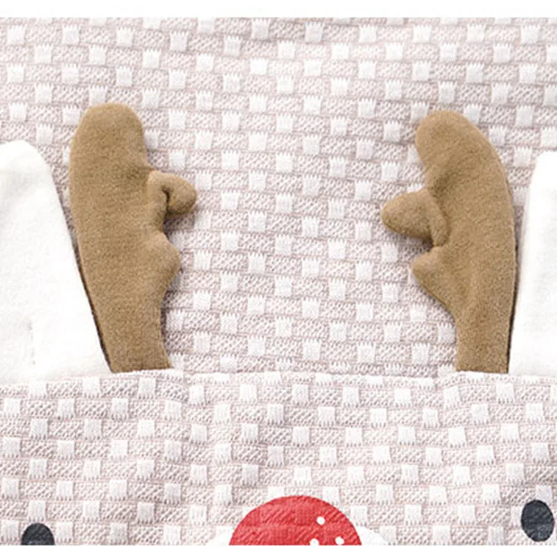 New Casual Boneless Thick Quilted Antlers Decoration 0-1 Year Old European And American Baby Cute Suit
