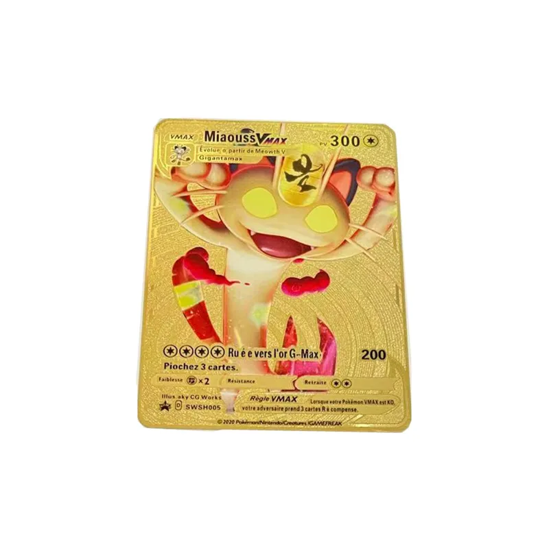 French Pokemon cards Anime Pikachu Vmax V Shiny trading Card