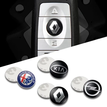 

10Pcs Car Styling Aluminum Car Remote Key Emblem Stickers Badge Decal For Alfa Romeo Kia Renault Opel Car Accessories