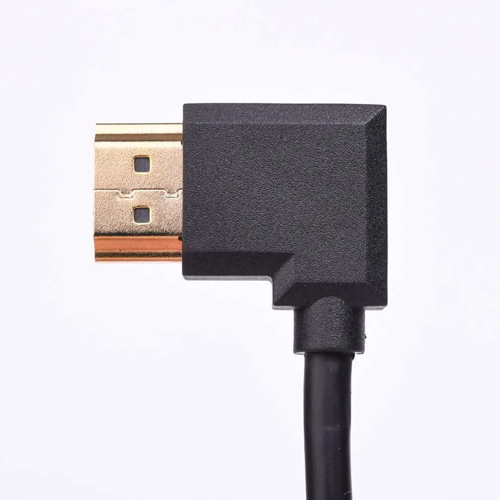 Левый угловой 1 фут кабель HDMI прямая головка поворот влево изогнутый кабель 0,3 м для HD-DVD игровых автоматов HDTV