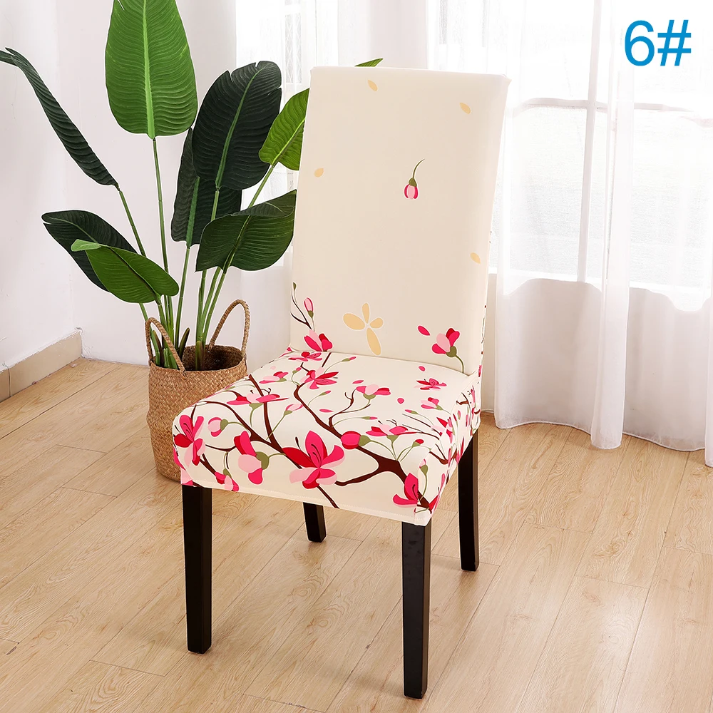Домашние чехлы для стульев против морщин, растягивающиеся Свадебные украшения - Цвет: 6