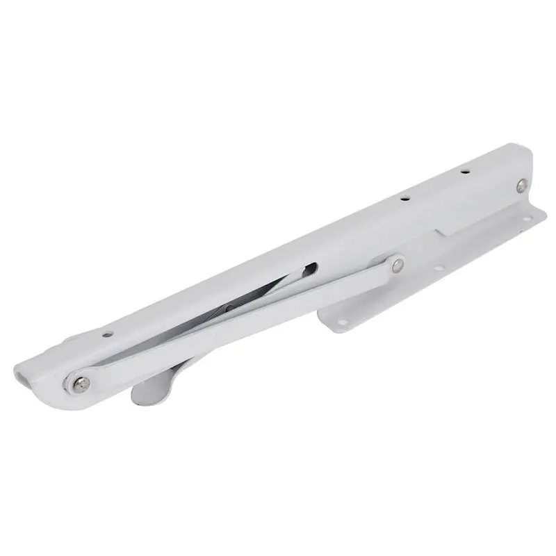 

White Paint Metal Holder Bench Table Folding Shelf Bracket 29.5cmx15cm