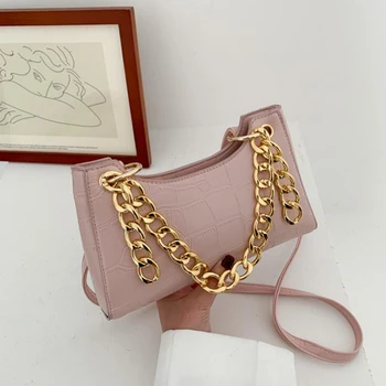 

Fashion Alligator Pattern Shoulder Bags for Women 2020 Chain Designer Handbags and Purses PU Leather Crossbody Lady Hand Bags