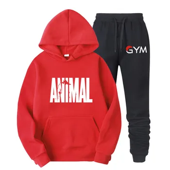

Men's Sportswear Set 2019 Fall Winter Hooded Thick Men's Casual Sportswear Men's 2-Piece Sweatshirt + Sports Pants Set