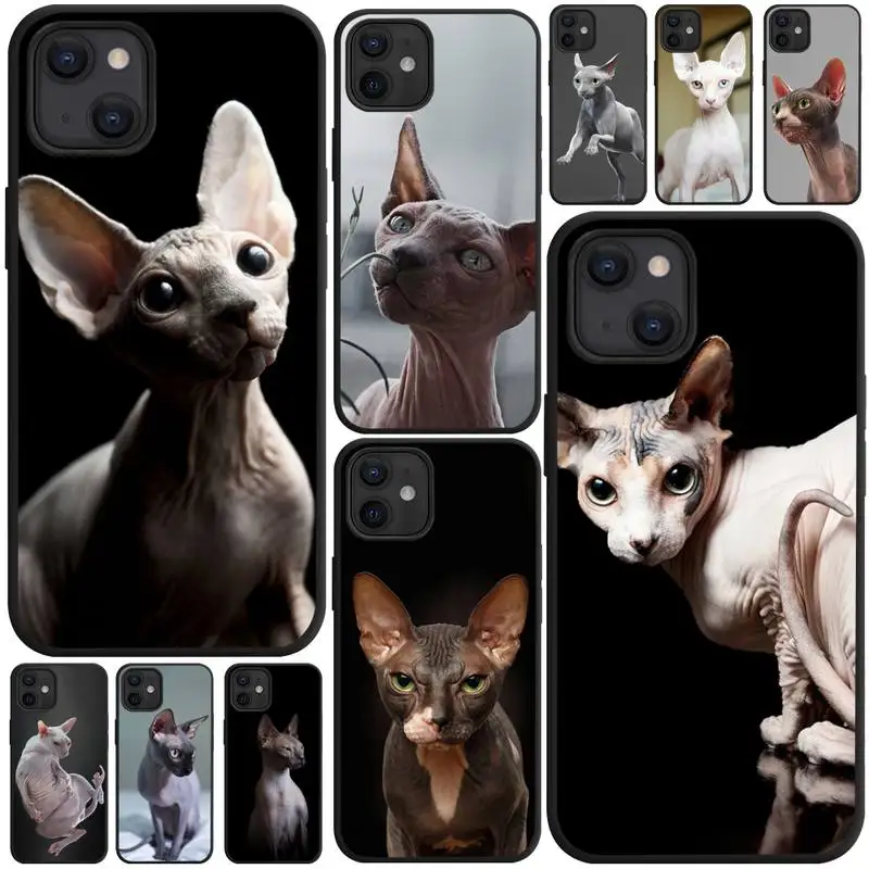 Мягкий силиконовый чехол из ТПУ с изображением милого кота Сфинкса для IPhone 13 12 11