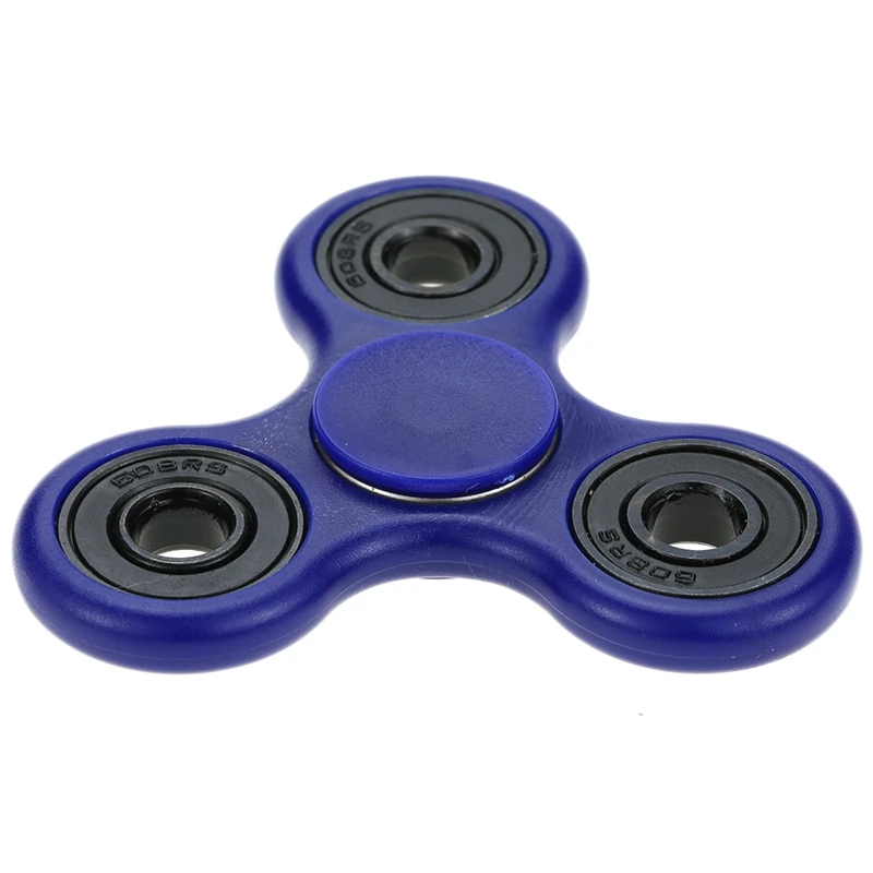 Спиннер для Непоседа rFinger Hilandero Spin Widget Focus Toy EDC Карманный Desktoy треугольник ABS подарок для СДВГ снятие стров - Цвет: Синий