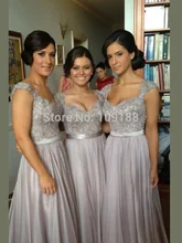 

Vestido de festa longo 2018 A line V neck Short Sleeve Long Chiffon Prom Dresses With Lace Applique BK135