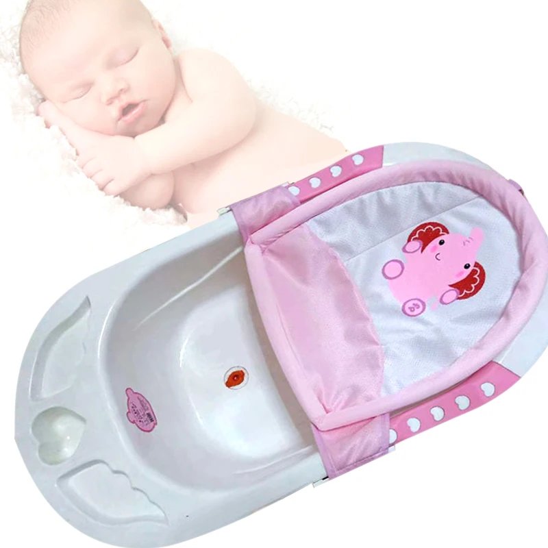 Newborn Baby Infant Bath Seat Support Net Bathtub Sling Shower Mesh Bathing Seat 