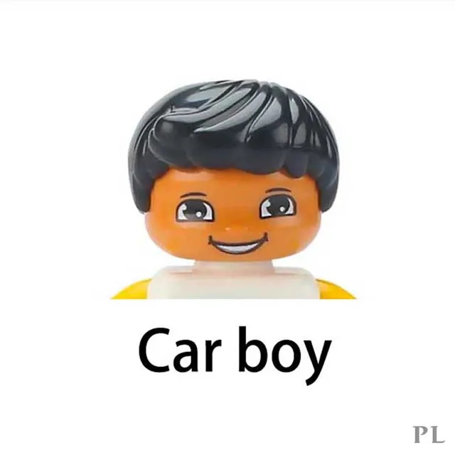 MOC DIY Big Building Blocks Scene Doll Figures Educational Toy Compatible Large Bricks Assembly Children Kids Gifts For Girl Boy Car boy