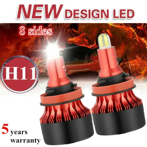 H11 8-по бокам H8 H9 светодиодный головной светильник лампы Комплект 200W 30000LM мини CSP туман светильник - Испускаемый цвет: 2 pcs
