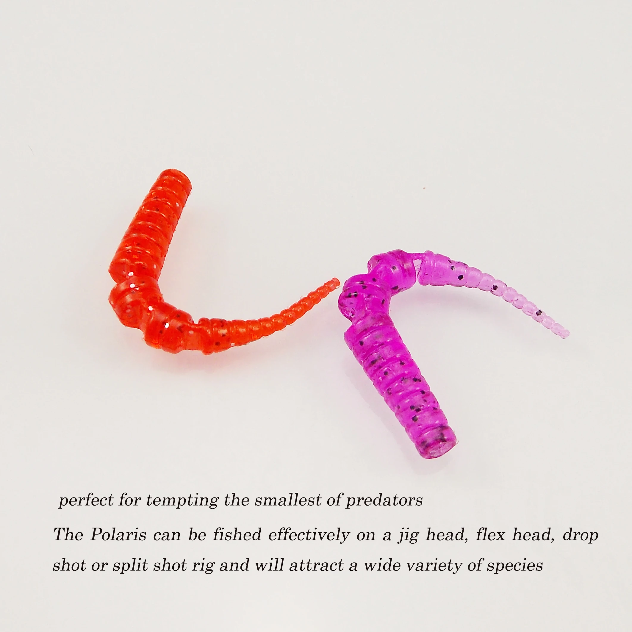 ESFISHING Polaris 42mm Sinking Artificial Silicone Soft Worm Baits Softness Pesca Tackle Winter Ice Fishing Lures Free shipping