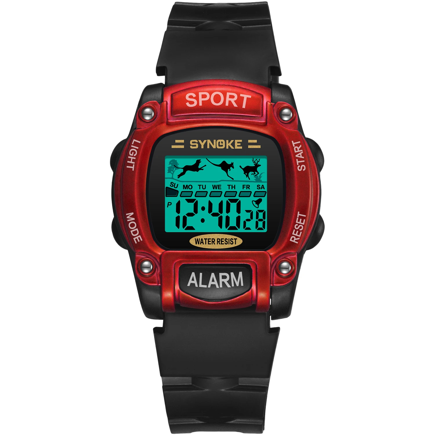 Red Watch SYNOKE Children Watches for Boys Electronic Designer for Children Child Clock Baby G Watch Electronic Wrist Watche Montre Enfant - Цвет: Red Watch