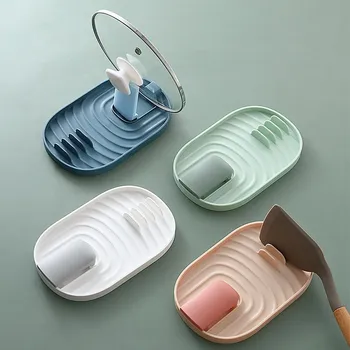 

Cooking Tools Kitchen PP Materies Pot Cover Spoon Storage rack Rest Utensil Spatula Holder Heat Resistant Hanging Storage Shelf