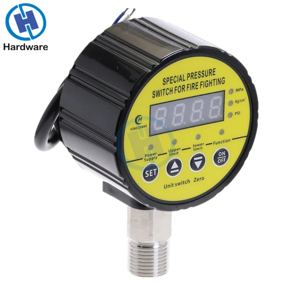 Digital Pressure Gauge Air Compressor Pressure Switch Mpa Psi Gauge 1/2