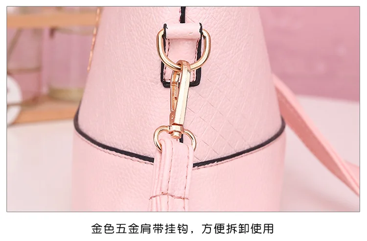 2020 Women Messenger Bags Fashion Mini PU Leather Bag With Deer Toy Shell Shape Bag Women Shoulder Bags Ladies Zipper Handbag