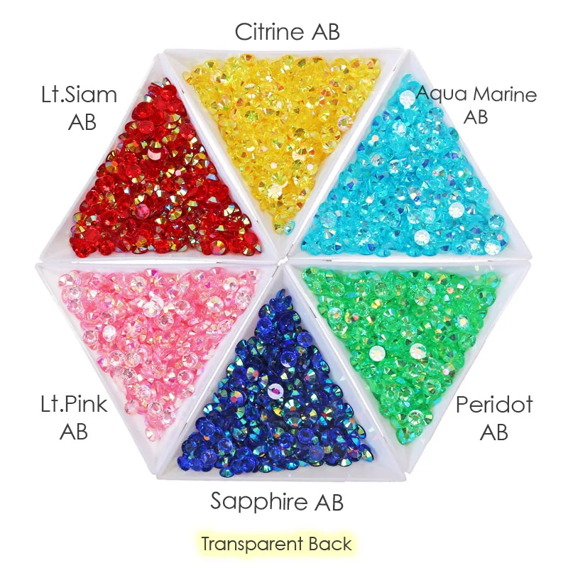 Big Package 2-6mm Mix Sizes Resin Non Hot Fix Rhinestones Bulk Wholesale AB flat back plastic crystals DIY glitters стразы stone