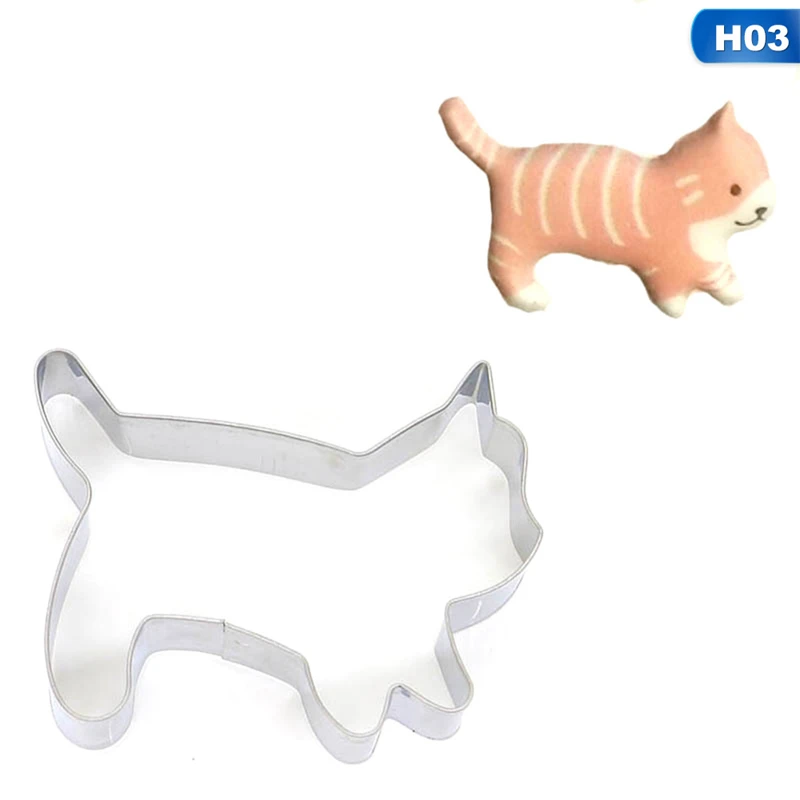5 стилей DIY украшения торта животное кошка кость лапа формочка для печенья 3D Сахар ремесло кондитерское печенье, фондан, пирог форма для выпечки - Цвет: H03