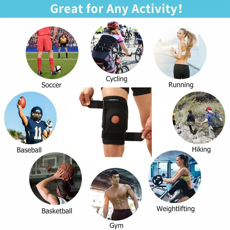 Professional Hiking Knee Pads Alloy Spring Plate Nylon Leggings With Knee Pads Sports Riding